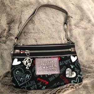 Coach POPPY graffiti small bag/wristlet